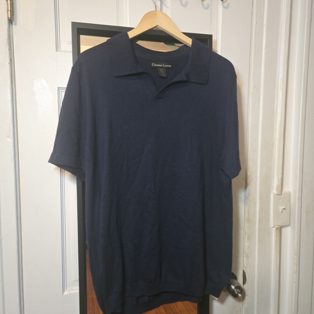 Christian Lacroix Men's Dark Blue Polo Shirt